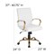Merrick Lane Milano Contemporary Mid-Back Home Office Chair with Padded Arms